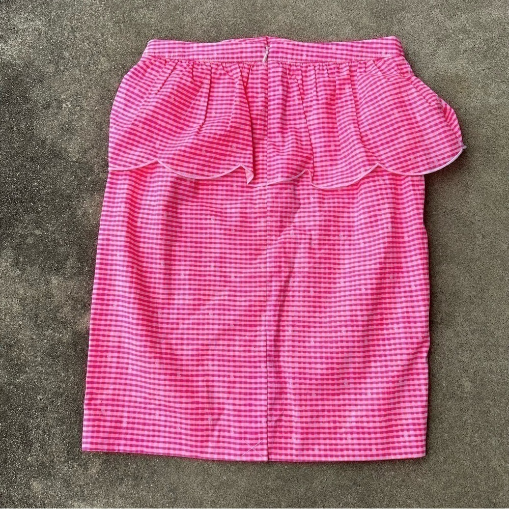 Lilly Pulitzer Thyme Scallop Peplum Gingham Skirt - Picture 5 of 8
